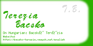 terezia bacsko business card